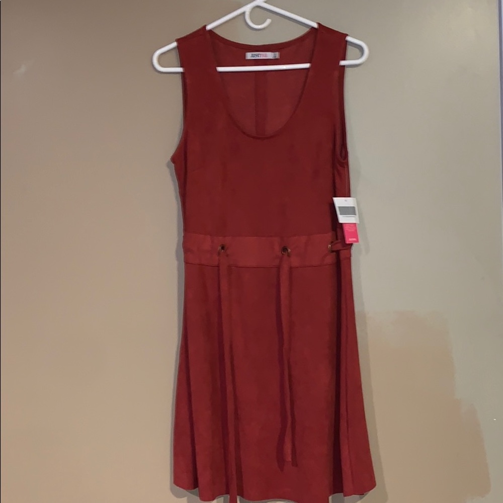 Just fab Suede Burgundy Dress